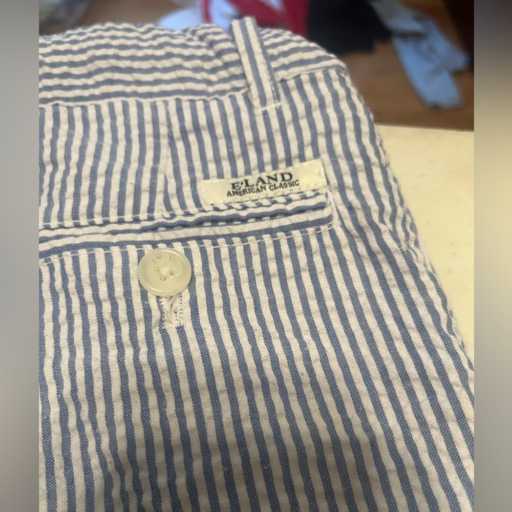 Boys E Land sear sucker pants